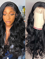 cheap -130%/150%/180% Full Lace Front Body Wave Lace Wigs For Brazilian Human Hair 13x4 Human Hair Front Lace Full HD Loose Body Wave Wig