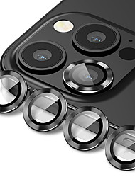 cheap -[4PCS] Separated Camera Lens Protector For iPhone 13 12 Pro Max mini 11 Pro Max Titanium Alloy-Space Metal Military-Grade Shatterproof-Graphite