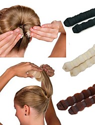 cheap -2pcs/Set Women Girl Magic Style Hair Styling Tools Buns Braiders Curling Maker Headwear Hair Rope Hair Band Accessories