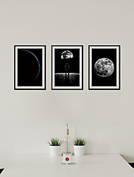 cheap -3pcs Wall Frameless Picture Sticker Living Room Decoration Painting Home Wall Decoration Glue-free Self-adhesive Mural Hd Background Planet