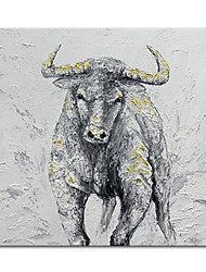 cheap -Oil Painting Handmade Hand Painted Wall Art Mintura Modern Abstract Animal Bull Picture For Home Decoration Decor Rolled Canvas No Frame Unstretched