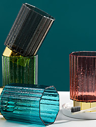economico -tazza per spazzolino da denti con base lavabile in stile nordico trasparente semplice spazzolino da denti per coppie domestiche