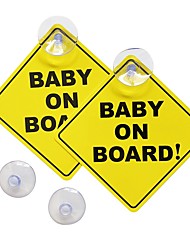 cheap -Baby on Board Sticker for Cars 2PCS Baby On Board Warning Signs with Suction Cups Durable and Strong Without Residue 5 Type to Choice 4.72inc