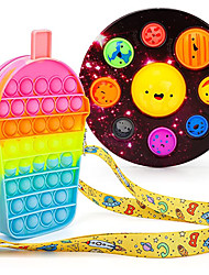 cheap -Pop Shoulder Rainbow Bag Fidget Toys Solar System Simple Dimple Planet Toy Push Popper Crossbody Bag for School Students SuppliesRelief Stress Sensory Handbag Fidget Toy for Girls and Women