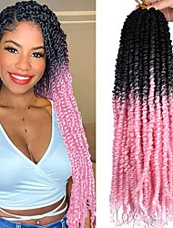 cheap -6 Pack Pink Pretwisted Passion Twist Hair 20inch Ombre Crochet Hair Curly Long Bohemian Braids for Passion Twist Pre-Looped Synthetic Hair Extensions 20 inch 6 packs 22 Roots/pack