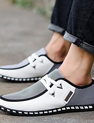 cheap -Men&#039;s Loafers &amp; Slip-Ons Comfort Loafers Casual Daily Walking Shoes Linen Green White Black Striped Color Block Fall Spring