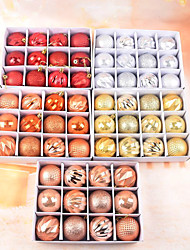 cheap -6cm/12Pcs Boxed Pendant Christmas Articles Gift Decoration Balls PVC Christmas Tree Balls Christmas gift