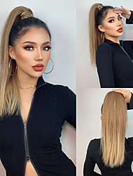 cheap -Drawstring Ponytails Natural / Ribbon / Classic Synthetic Hair Hair Piece Hair Extension Straight 20 inch Daily Wear