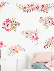 cheap -35x60cm Wall Sticker Self-adhesive  Pink Flower Cluster Bedroom Bedside Living Room Wall Home Beautification Decoration