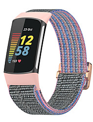 cheap -Smart Watch Band for Fitbit Charge 5 Nylon Smartwatch Strap Soft Breathable Weave Bracelet Replacement  Wristband