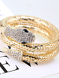 cheap -Women&#039;s Clear Black Wrap Bracelet Snake Snake Stylish Artistic Alloy Bracelet Jewelry Silver / Gold For Wedding Gift