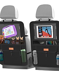 cheap -Smart eLf Backseat Car Organizer with iPad Holder  6 Storage Pockets Back Seat Protectors Kick Mats for Child Baby Kids Premium Fabric with Sag Proof Waterproof Stain Resistant and Easy Clean 2 PACK