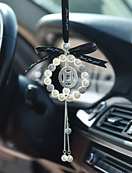 cheap -1Pcs Bling Mirror Car Men and Women Supplies Bling Crystal Diamond Coin Car Interior Hanging Rearview Mirror Pendant for Cars Cute Vehicle Interior Decor Car Accessories