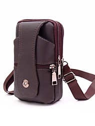 cheap -Men&#039;s Coin Purse Mobile Phone Bag Cowhide Daily Second layer deep coffee + hook Three-layer yellow-brown hook + strap Two layers of yellow brown + hook Three layers of deep coffee hook + strap