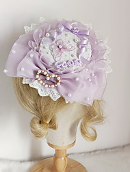 cheap -Girl Sweet Hair Accessories Flat Hat Small Top Hat Lolita Spanish Girl Flower Cute Hairpin Headdress