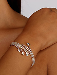 cheap -Women&#039;s Clear Bracelet Geometrical Precious Stylish Copper Bracelet Jewelry Silver / Golden For Wedding Gift
