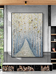 cheap -Manual Handmade Oil Painting Hand Painted Vertical Panoramic Abstract Landscape Modern Realism Rolled Canvas (No Frame)