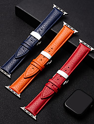 cheap -1 pcs Smart Watch Band for Apple iWatch Series 7 / SE / 6/5/4/3/2/1 Quilted PU Leather Smartwatch Strap Business Leather Loop Business Band Replacement  Wristband