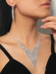 cheap -Women&#039;s necklace Chic &amp; Modern Party Pure Color Jewelry Sets / Wedding / Silver / White / Fall / Winter