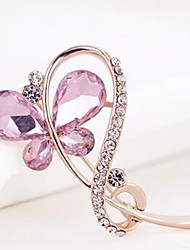 cheap -Women&#039;s AAA Cubic Zirconia Brooches Classic Butterfly Stylish Brooch Jewelry Light Pink For Gift Daily