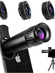 cheap -Phone Camera Lens Fish-Eye Lens Long Focal Lens Wide-Angle Lens 10X and above 120 ° Lens with Stand for Samsung Galaxy iPhone