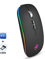 cheap -HXSJ M103 Wireless Bluetooth / Wireless 2.4G Optical Office Mouse / Silent Mouse Multi-colors Backlit 1600 dpi 3 Adjustable DPI Levels 5 pcs Keys
