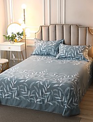 cheap -1-Piece Bed Sheets Cotton Soft Reactive Printing Comfortable Plants Leaves Feather Love Includes 1 Flat Sheet