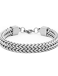 cheap -long rui european and american jewelry hot style hip-hop double row positive and negative mesh stainless steel bracelet fashion metal bracelet
