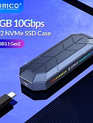 cheap -ORICO RGB M2 SSD Case NVME Enclosure M.2 to USB Type C 3.1 Gen2 10Gbps SSD Box Cool Game Style M.2 SSD Case