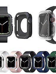 cheap -1 Pack Watch Case Compatible with Apple iWatch Series 7 Shockproof All Around Protective Silicone Watch Cover