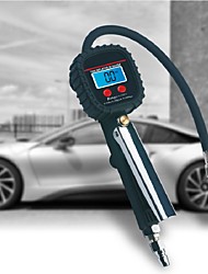 cheap -1 Set Digital Tire Preassure Gauge Inflator 200 PSI Tire Inflator Air Chuck Compressor Accessories LCD Display with 360 Degree Rubber Hose for Car Bike Rv Truck Automobile and Motorcycle