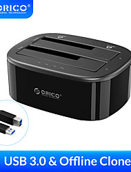 cheap -ORICO Dual Bay HDD Docking Station with Offline Clone SATA to USB 3.0 HDD Clone Docking Station for 2.5/3.5 SSD HDD Enclosure