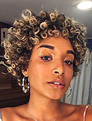 cheap -Short Curly Hair Synthetic Wig Suitable For Black Women Colorful Curly Hair Wig Suitable For African American Women