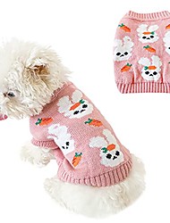 cheap -Dog Sweater, Warm Pet Knitwear, Cute Rabbit Puppy Sweaters for Small Medium Dogs Cats, Cold Weather Coats Winter Dog Apparel Clothing, Knitted Autumn Winter Outfits Boy Girl Male Female Clothes