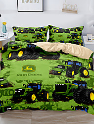 cheap -Farm tractor For Kids Teens Adults Duvet Cover Set Happy Christmas 2/3 Piece Bedding Set with 1 or 2 Pillowcase(Single Twin  only 1pcs)