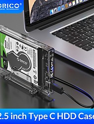 cheap -ORICO 2.5 HDD Case SATA to USB 3.1 Type C Hard Drive Enclosure with Stand for SSD Disk Box Transparent External HDD Enclosure