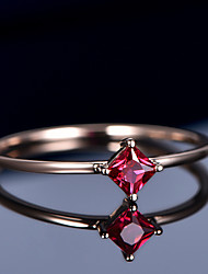 cheap -long rui european and american rose gold ring temperament pigeon blood ruby ring female retro low luxury red crystal simulation diamond ring