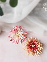 cheap -Artificial Flower Crab Claw Chrysanthemum Silk Flower Headdress Hanfu Flower Hairpin Antique Side Clip Ancient Accessories