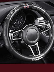 cheap -Leather Steering Wheel Cover Colourful Chinese Style Cute Real-leather Universal Car Steering Wheel Protector Anti-Slip Soft Interior Accessories for Women Men fit Car SUV etc  15 inch