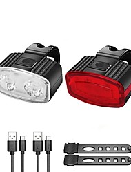cheap -LED Bike Light Rear Bike Tail Light LED Bicycle Cycling Waterproof Super Bright Portable Adjustable Rechargeable Li-ion Battery 120 lm Rechargeable Battery Natural White Red Camping / Hiking / Caving