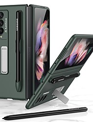 cheap -Phone Case for Samsung Galaxy Z Fold 3 Case with S-Pen Pocket Matte PC with Magnetic Kickstand All-Inclusive Protective Cover for Z Fold 3 5G 2021 Back Cover Shockproof Dustproof with Stand