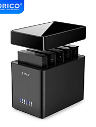 cheap -ORICO 5 Bay 3.5 inch USB3.0/Type-c Hard Drive Enclosure Magnetic-type SATA to USB 3.0 HDD Case With 12V6.5A Power 90TB Capacity