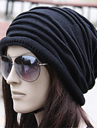 cheap -Women&#039;s Beanie Slouchy Street Dailywear Casual Pleated Pure Color Black Brown Hat Fabric Gray Fall Winter