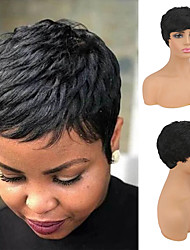 cheap -Black Wigs for Women Synthetic Wig Loose Curl Asymmetrical Short Bob Wig Short Black Synthetic Hair Women‘s Soft Cool Black Wigs