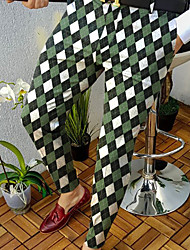 cheap -Men&#039;s Fashion Streetwear Chinos Trousers Pocket Pants Casual Daily Micro-elastic Lattice Breathable Soft Mid Waist Green M L XL XXL 3XL