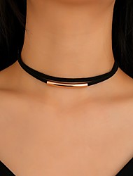cheap -Choker Necklace Torque Women&#039;s Double Layered Simple Fashion Vintage Punk European Cool Silver Gold 40+7 cm Necklace Jewelry 1pc for Wedding Street Daily Club Festival