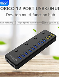 cheap -ORICO 12 Port USB3.0 Hub 12V 5A 12*USB3.0 Power Adapter Charger With Switch Multi USB Splitter USB Hub for PC notebook P12-U3
