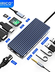 cheap -ORICO USB C HUB Type C to 4*USB3.0 RJ45 3.5mm Audio SD Card TF Card HDMI PD 3.0 USB Hub 11 Ports For Windows PC Laptop