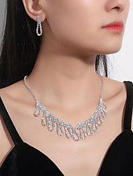 cheap -Women&#039;s necklace Chic &amp; Modern Party Pure Color Jewelry Sets / Wedding / Rhinestone / Silver / Fall / Winter