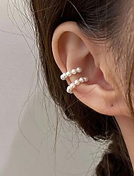 cheap -1Pair Fashion Personality Small Pearl C-shaped Ear Clip